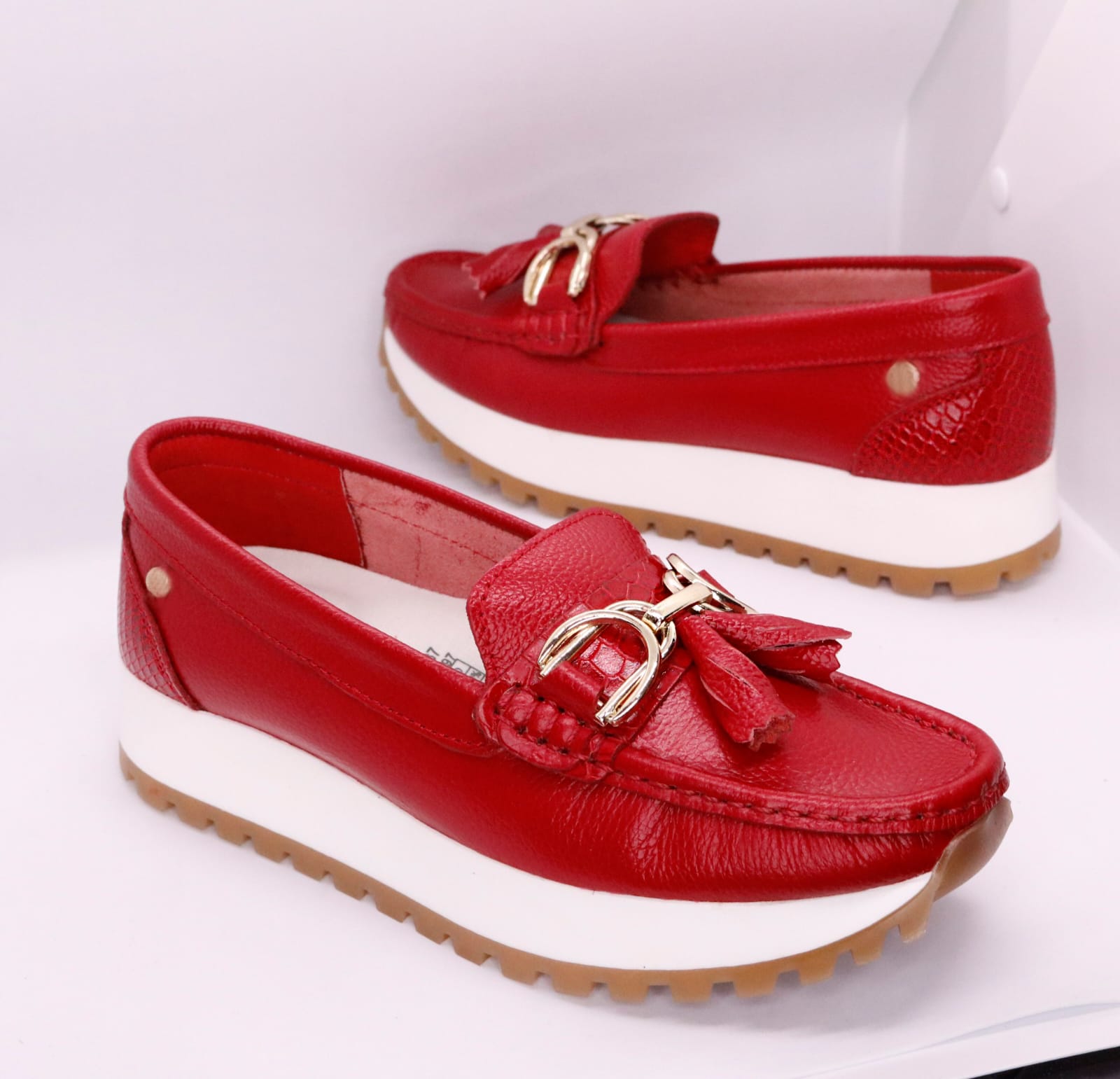 Mocasines Rojo  1002